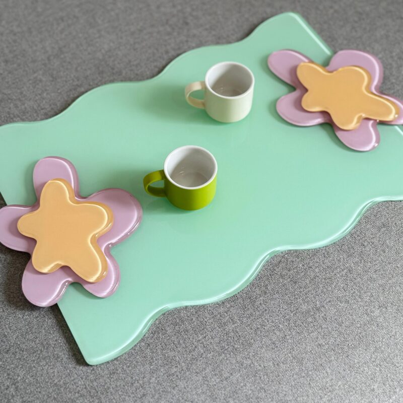 Pastel Green Artstract Tray