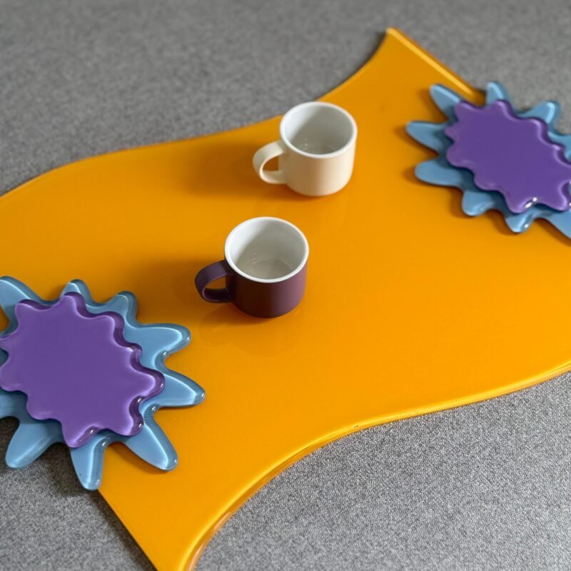 Funky Orange Artstract Tray
