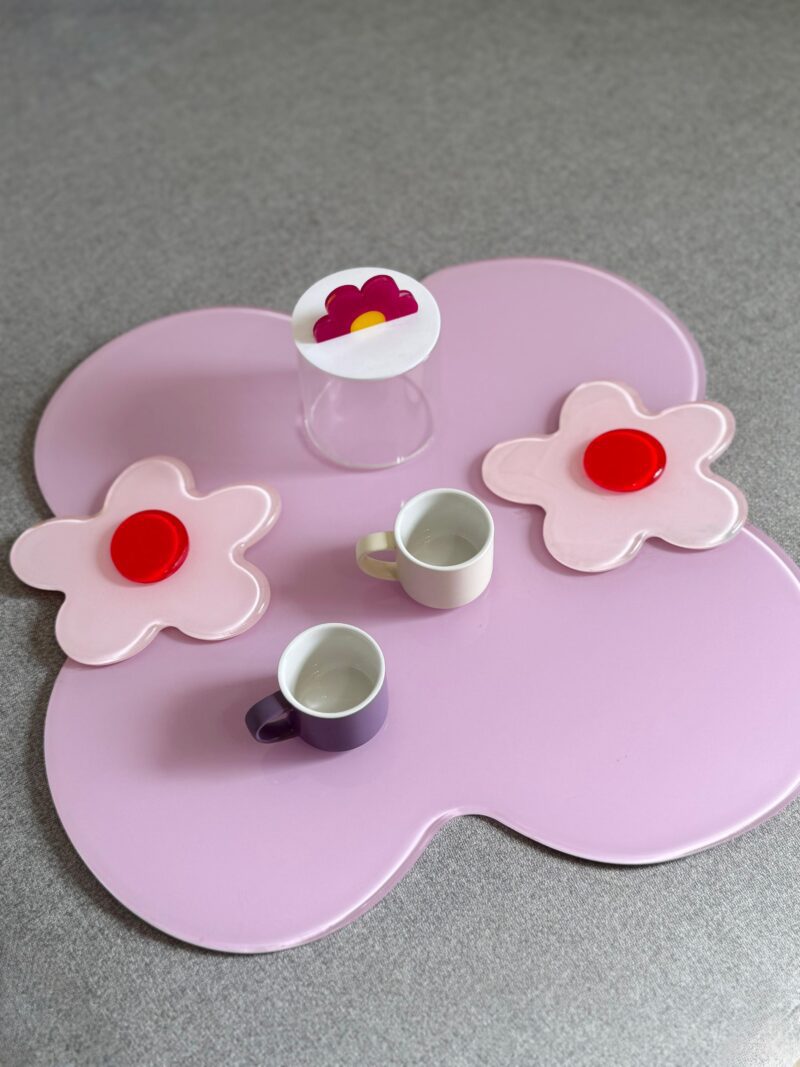 Pink Flower Artstract Tray