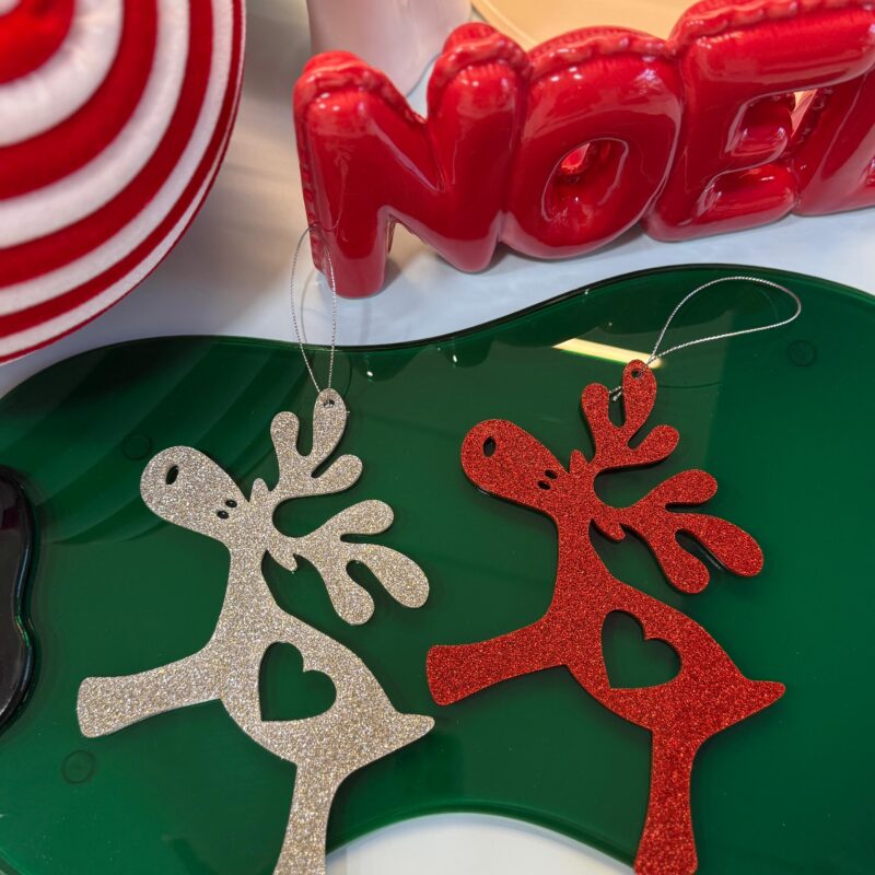 Christmas Dear Glitter Ornament Tree