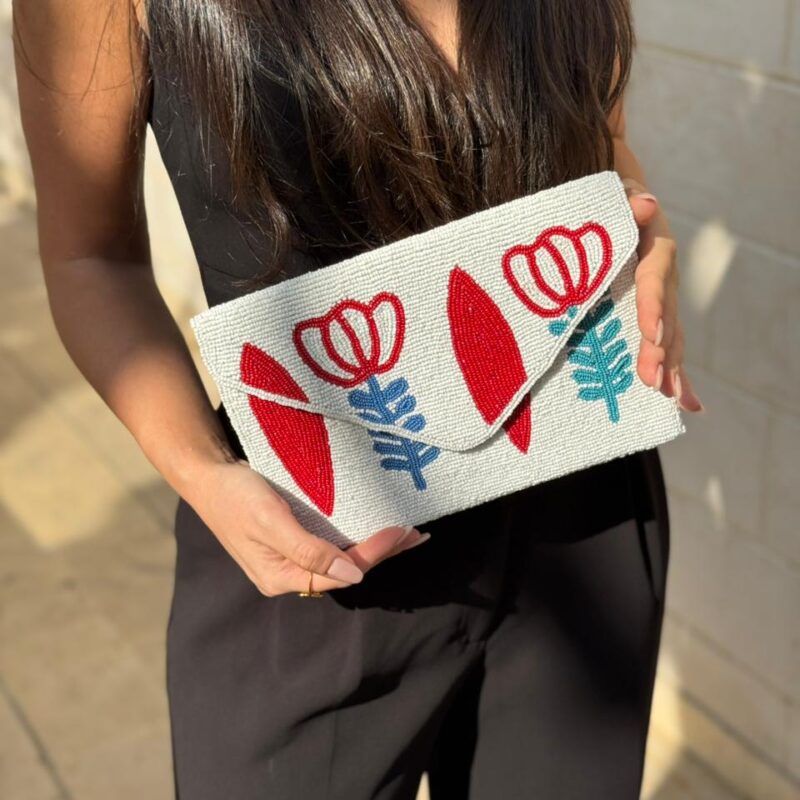 Shaffe Flowers Pearl Bag