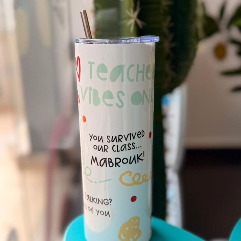 Teacher Vibes Only Car Mug Stainless Steel