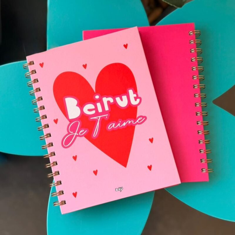 Beirut Je T'aime Hard Cover A5 Notebook
