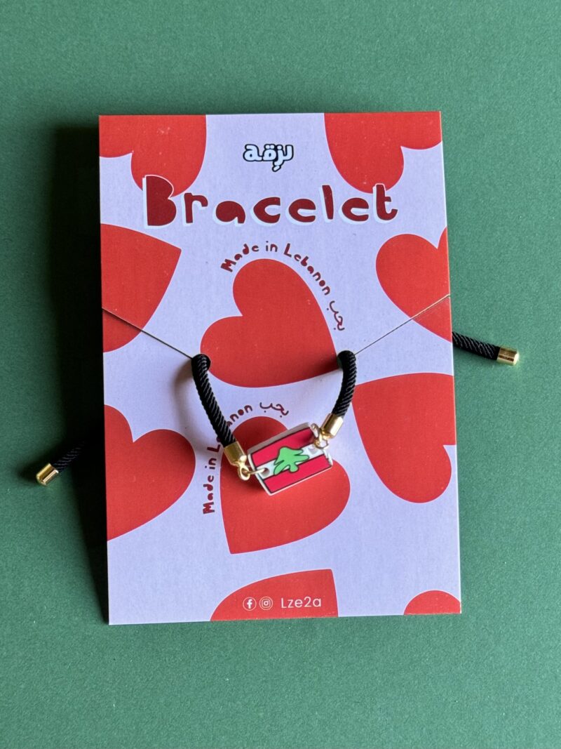 lebanese flag bracelet