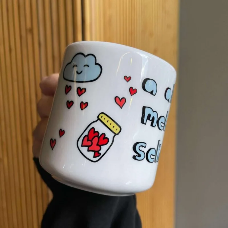 Albe metel elsekar glass mug